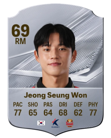 Jeong Seung Won 69 Common RM FC 26 card