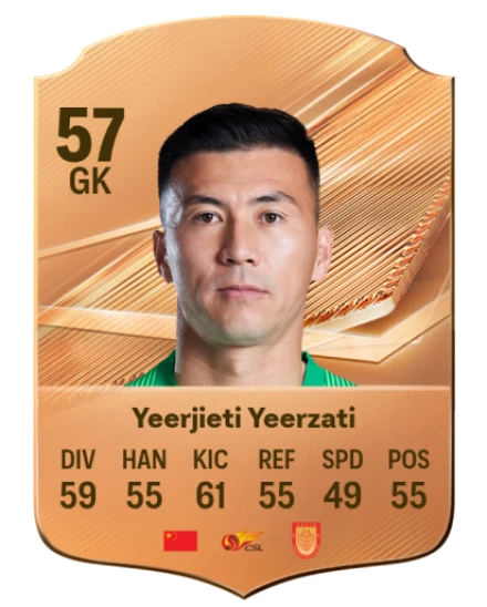 Yeerjieti Yeerzati 57 Common GK FC 26 card