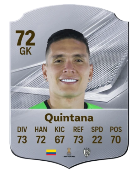 Quintana 72 Common GK FC 26 card