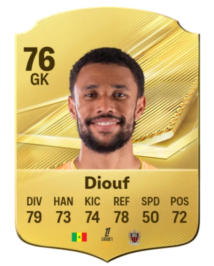 Diouf 76 Common GK FC 26 card