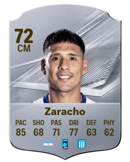 Zaracho 72 Silver CM FC 27 card