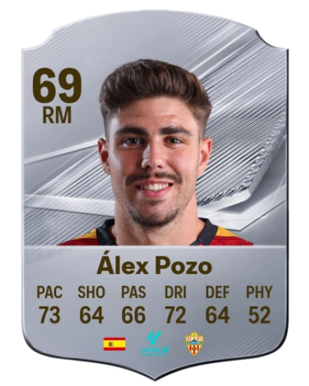 Álex Pozo 69 Silver RM FC 27 card