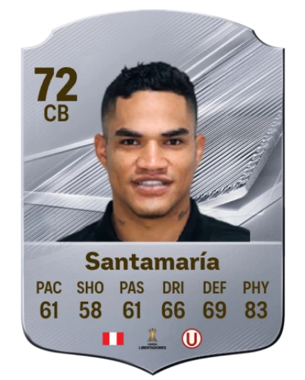 Santamaría 72 Common CB FC 26 card