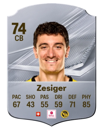 Zesiger 74 Common CB FC 26 card