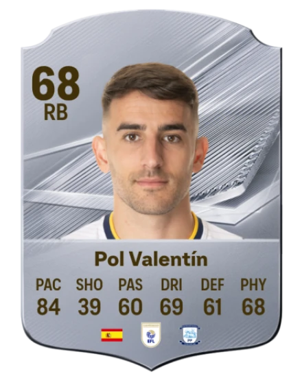 Pol Valentín 68 Silver RB FC 27 card