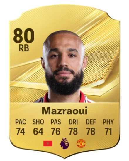 Mazraoui 80 Common RB FC 26 card