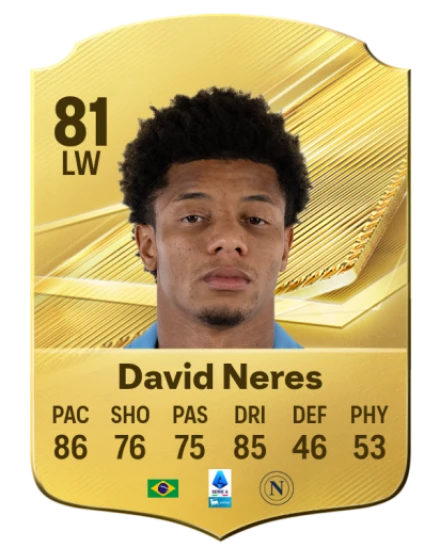 David Neres 81 Common LW FC 26 card