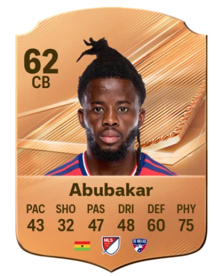 Abubakar 62 Bronze CB FC 27 card