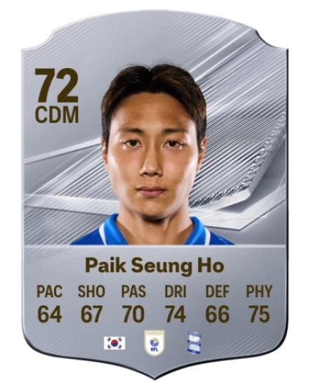 Paik Seung Ho 72 Common CDM FC 26 card