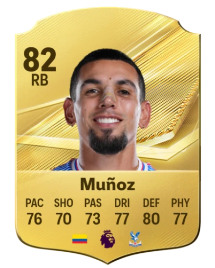 Muñoz 82 Rare RB FC 26 card
