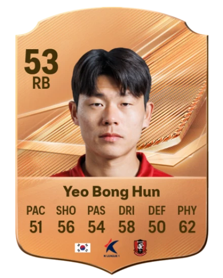 Yeo Bong Hun 53 Bronze RB FC 27 card