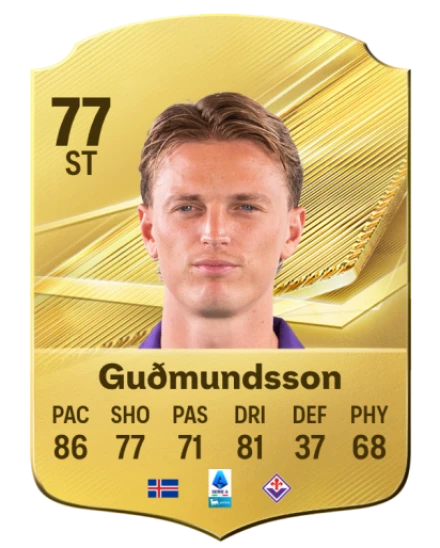 Guðmundsson 77 Rare ST FC 26 card