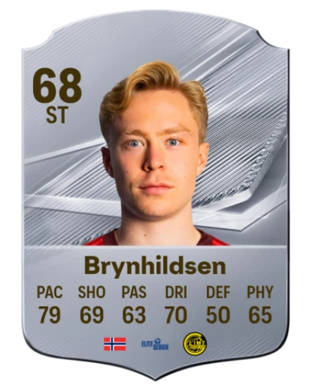 Brynhildsen 68 Silver ST FC 27 card