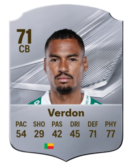 Verdon 71 Silver CB FC 27 card