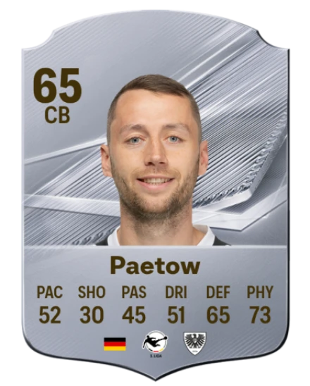 Paetow 65 Common CB FC 26 card