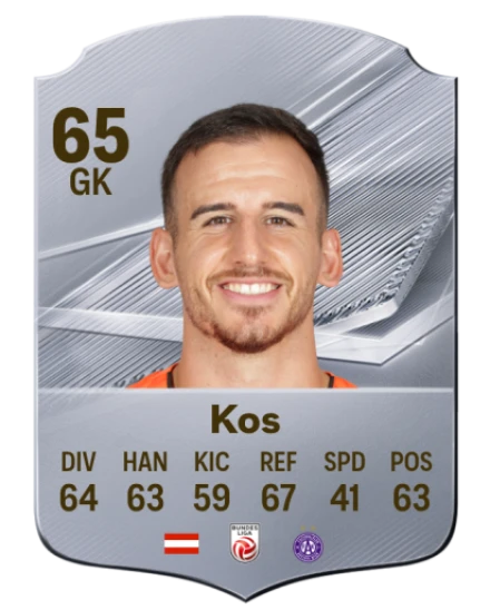 Kos 65 Silver GK FC 27 card