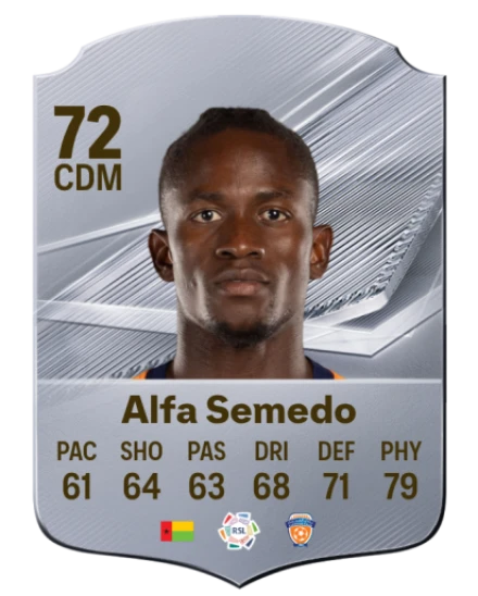 Alfa Semedo 72 Common CDM FC 26 card