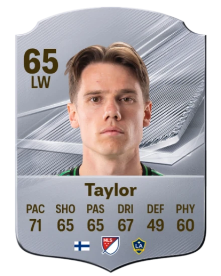 Taylor 65 Silver LW FC 27 card