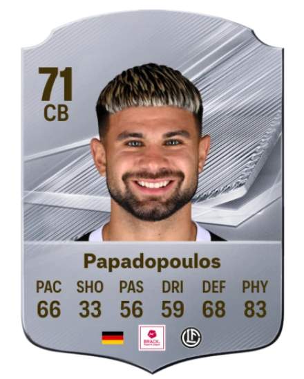 Papadopoulos 71 Common CB FC 26 card