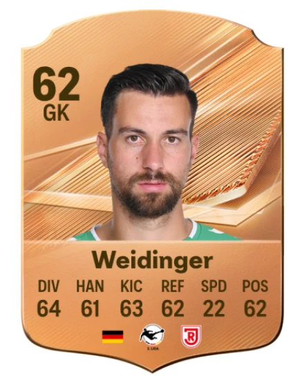 Weidinger 62 Bronze GK FC 27 card