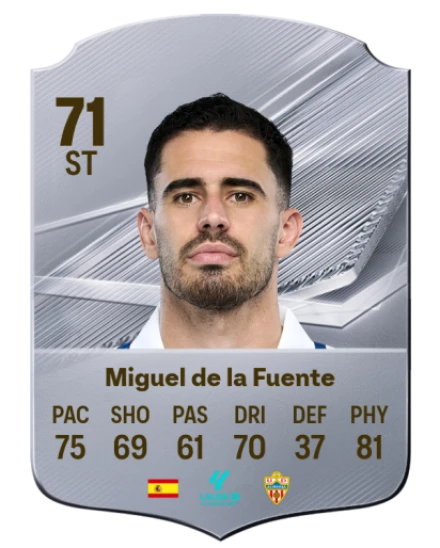 Miguel de la Fuente 71 Silver ST FC 27 card