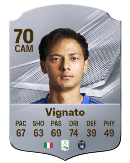 Vignato 70 Silver CAM FC 27 card