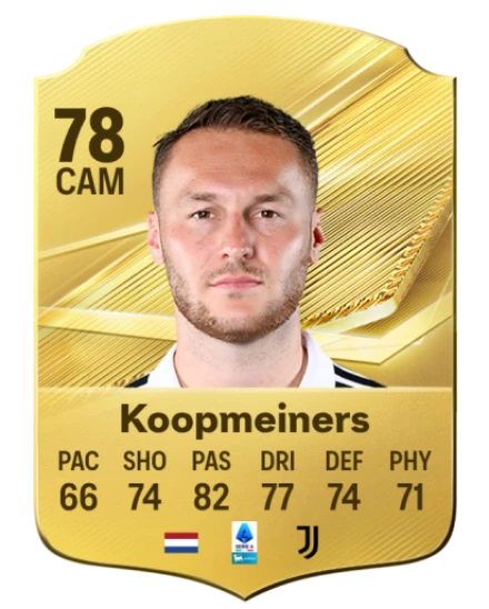 Koopmeiners 78 Gold CAM FC 27 card