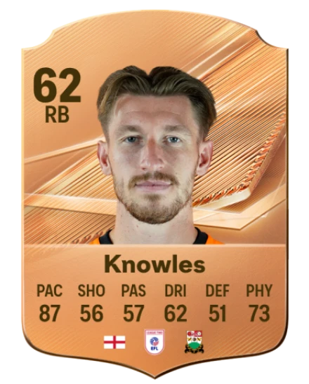 Knowles 62 Common RB FC 26 card