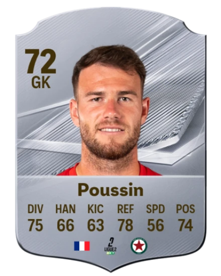Poussin 72 Common GK FC 26 card