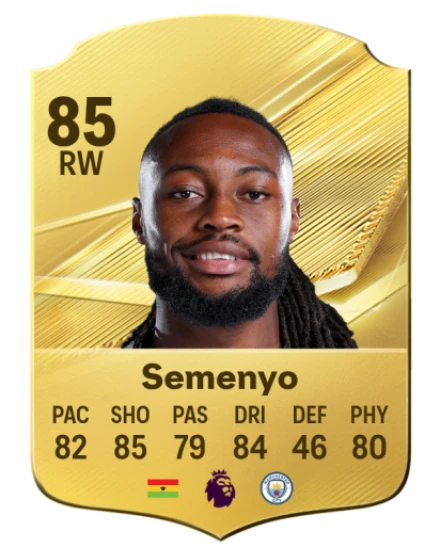 Semenyo 85 Common RW FC 26 card