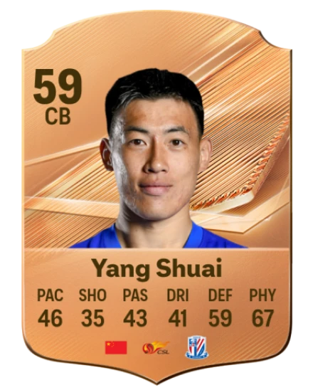 Yang Shuai 59 Bronze CB FC 27 card