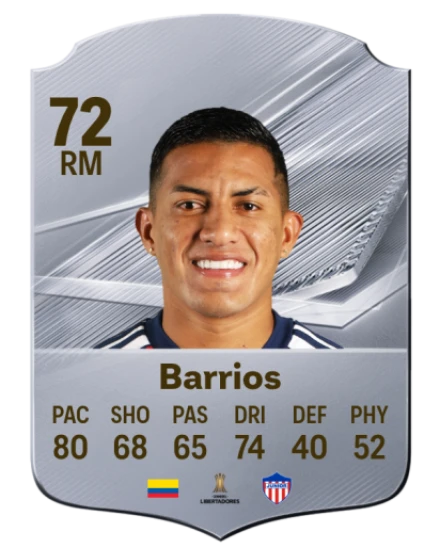 Barrios 72 Common RM FC 26 card