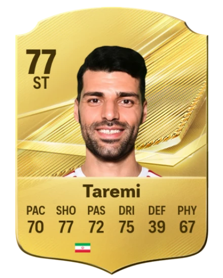 Taremi 77 Rare ST FC 26 card