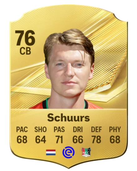 Schuurs 76 Common CB FC 26 card