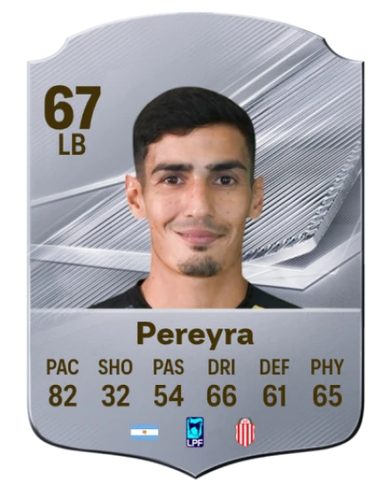 Pereyra 67 Silver LB FC 27 card