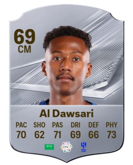 Al Dawsari 69 Silver CM FC 27 card