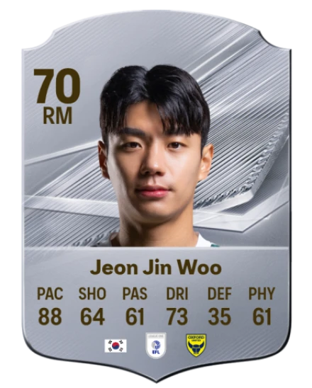 Jeon Jin Woo 70 Common RM FC 26 card