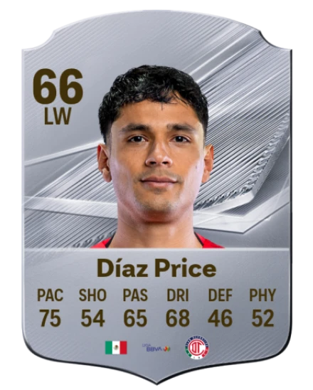 Díaz Price 66 Silver LW FC 27 card