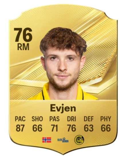 Evjen 76 Common RM FC 26 card