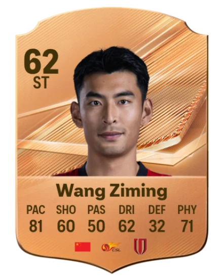 Wang Ziming 62 Bronze ST FC 27 card