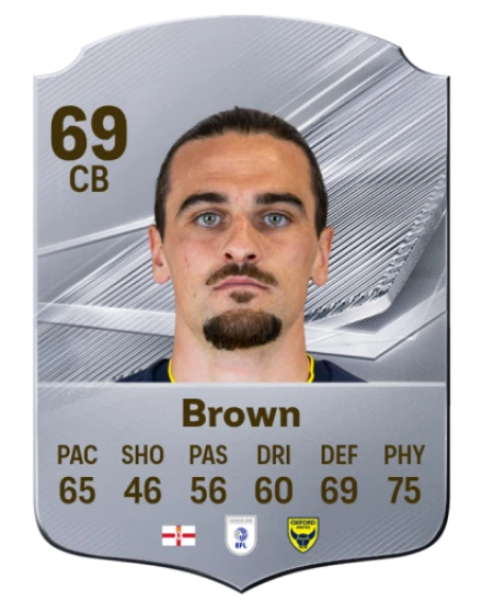 Brown 69 Common CB FC 26 card