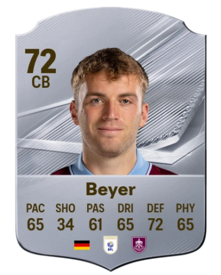 Beyer 72 Silver CB FC 27 card