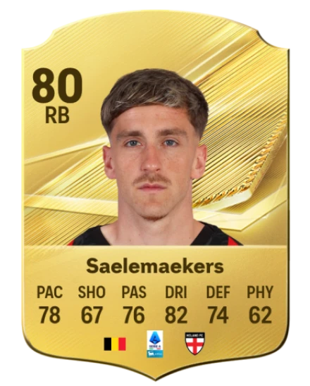 Saelemaekers 80 Common RB FC 26 card