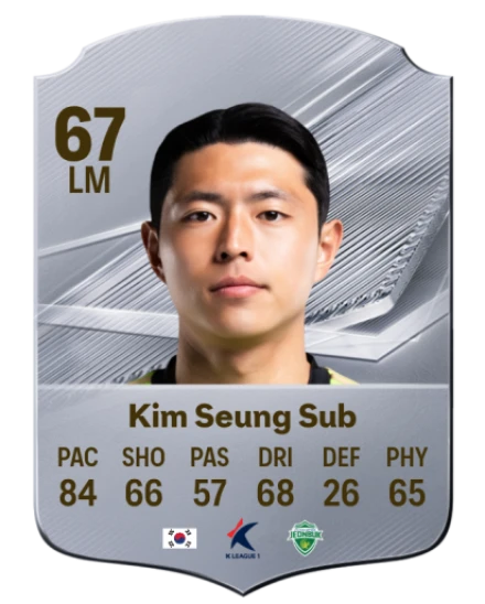 Kim Seung Sub 67 Silver LM FC 27 card