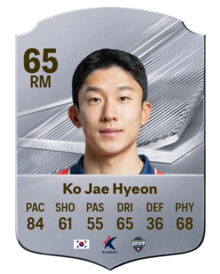 Ko Jae Hyeon 65 Common RM FC 26 card