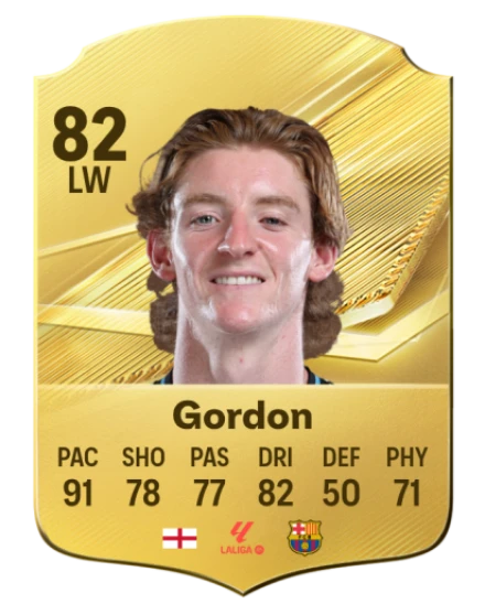 Gordon 82 Gold LW FC 27 card