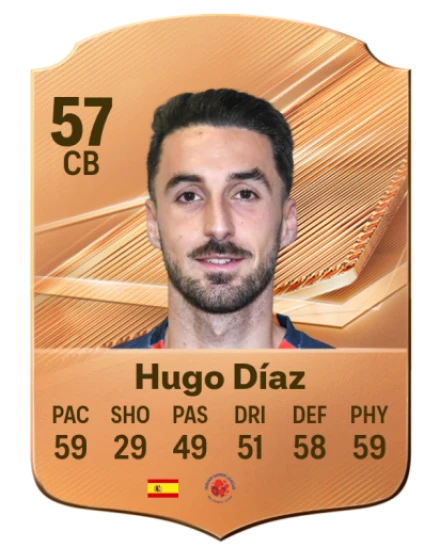 Hugo Díaz 57 Rare CB FC 26 card