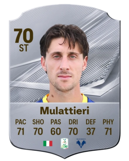 Mulattieri 70 Silver ST FC 27 card