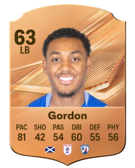 Gordon 63 Common LB FC 26 card