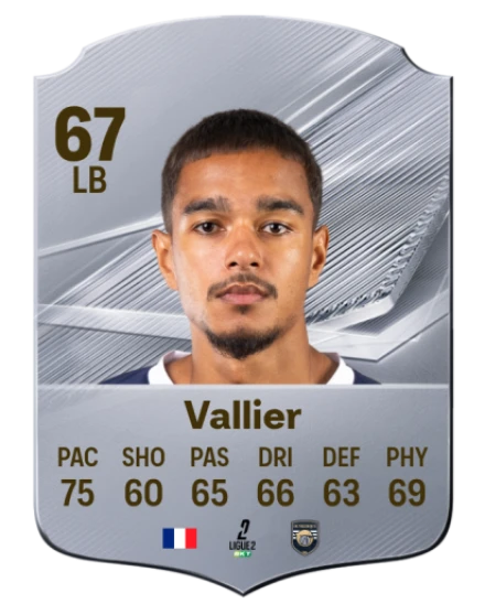 Vallier 67 Common LB FC 26 card
